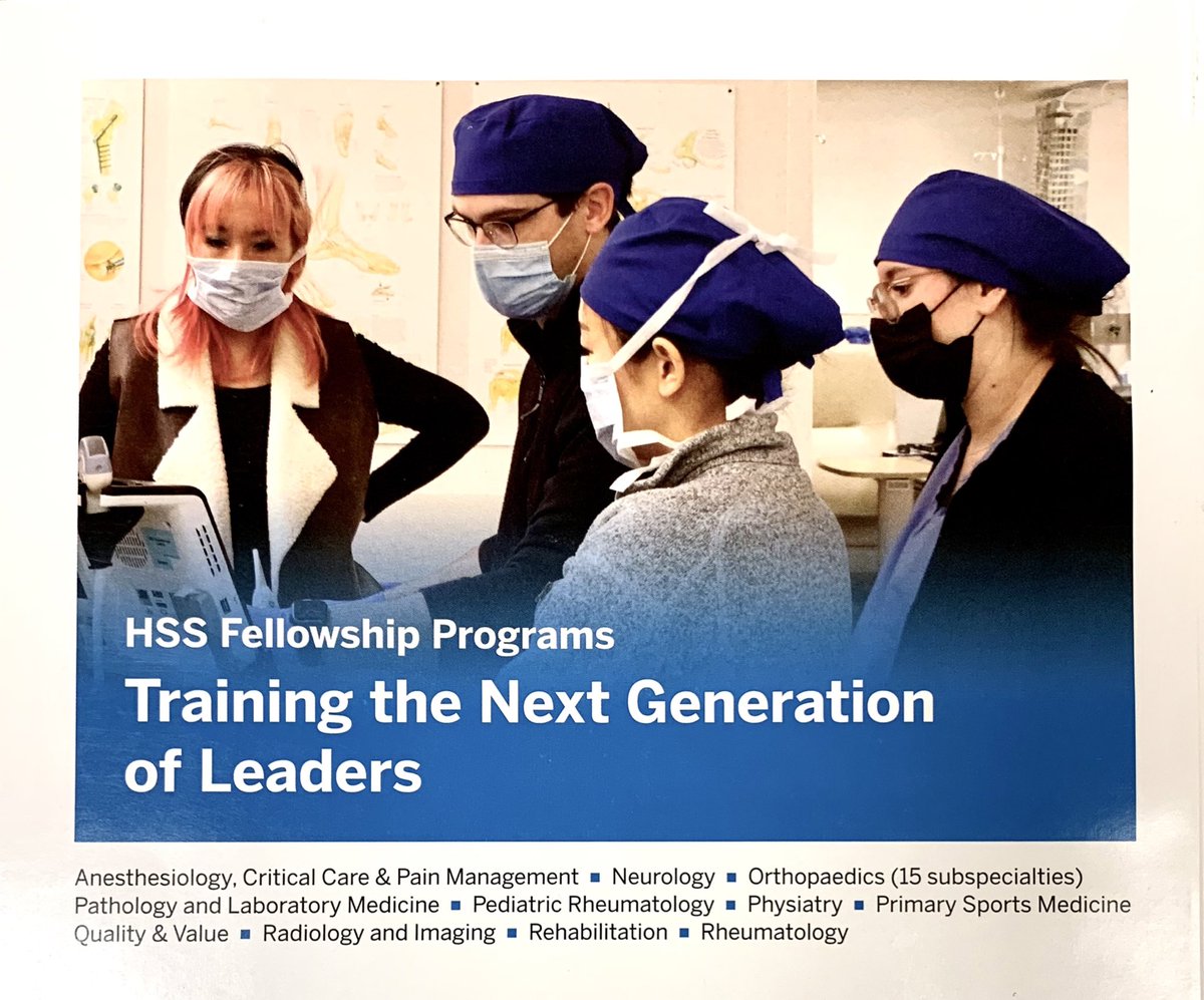 HSS Regional Anesthesia Fellowship will be part of the SF match this year! Check out our Innovative Tracks and maybe learn some Intraoperative Acupuncture from Me! #MedicalAcupuncturist #RegionalAnesthesiologist @HSpecialSurgery @HSSAnesthesia @HSS_Journal