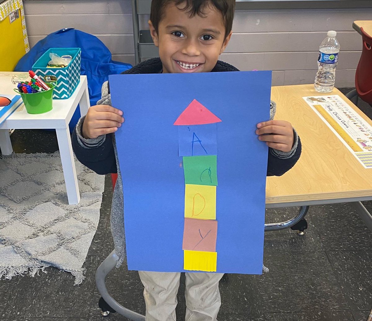 WhittierECSTEM's tweet photo. 3…2…1…BLAST OFF! Did you know today was Astronomy Day? Our Kindergartners enjoyed a read aloud all about outer space and created their very own name rocket ships #TheWhittierWay #WhittierECStem #WhittierElementary #DCPS #DCPSRising #Ward4 #DCPublicSchools https://t.co/wvIuB8DO35