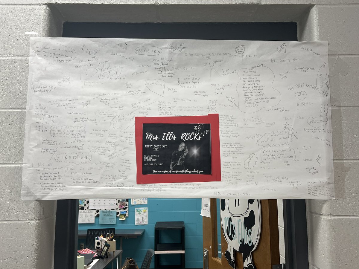 thelaurenellis's tweet photo. I can’t even begin to put into words the emotions I felt today! @grantswoodcs faculty completely outdid themselves with the kindness that they showed @LoniLHodge &amp; I for National Boss Day. Grateful to work alongside these incredible humans &amp; do what I love EVERYDAY! #dreamjob https://t.co/PsFmq4fsh2