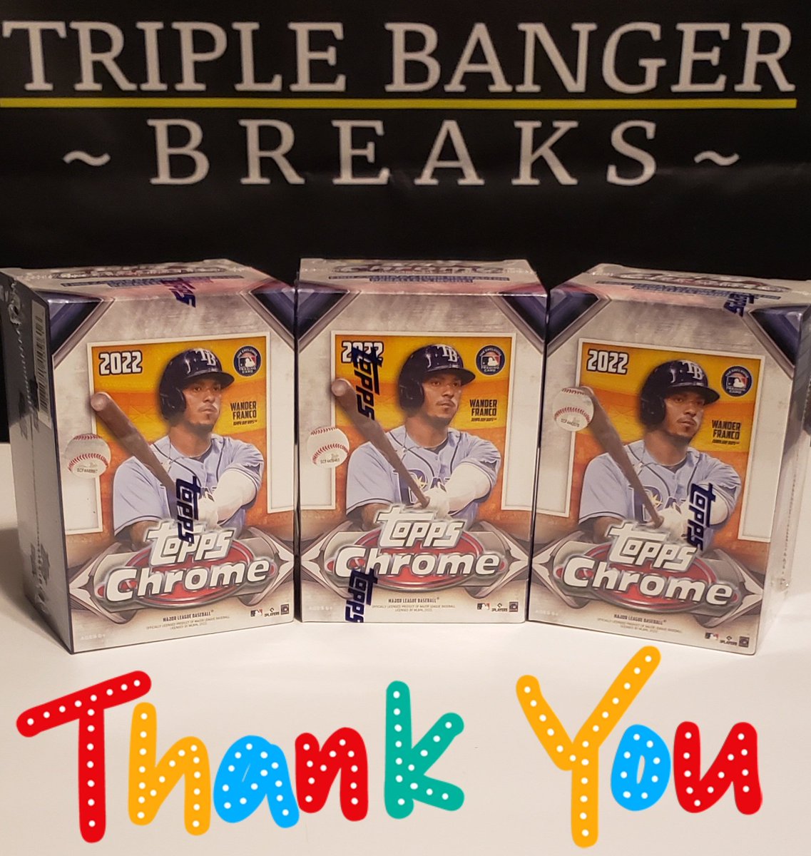3bangerbreaks's tweet photo. PLAYOFF ⚾️ GIVEAWAY!!!

To Enter:
1. Follow Me
2. Retweet
3. Subscribe &amp; Click Notification Bell https://t.co/ac6huwZ9xQ

WINNER will receive (3) Topps Chrome Blasters LIVE on YouTube after 2,500 followers!

@JakeMc945 @TresorSports 

#GIveaway #thehobby #Topps #MLB #tradingcards https://t.co/pP9YoxWkoz