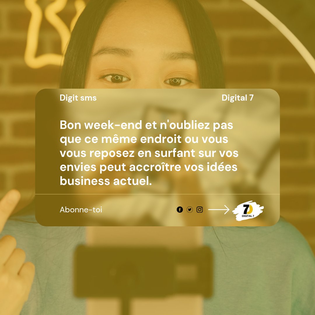 digitalsept's tweet photo. Excellent week-end, mes amis ! N'oubliez pas que vos rêves peuvent se transformer en réalité si vous avez une bonne #communication. Mieux que de passer votre temps à rêver, contactez-nous dès aujourd'hui pour tout détail sur les nouvelles stratégies numériques
#digital #digital7 https://t.co/AxJjEO1sD6