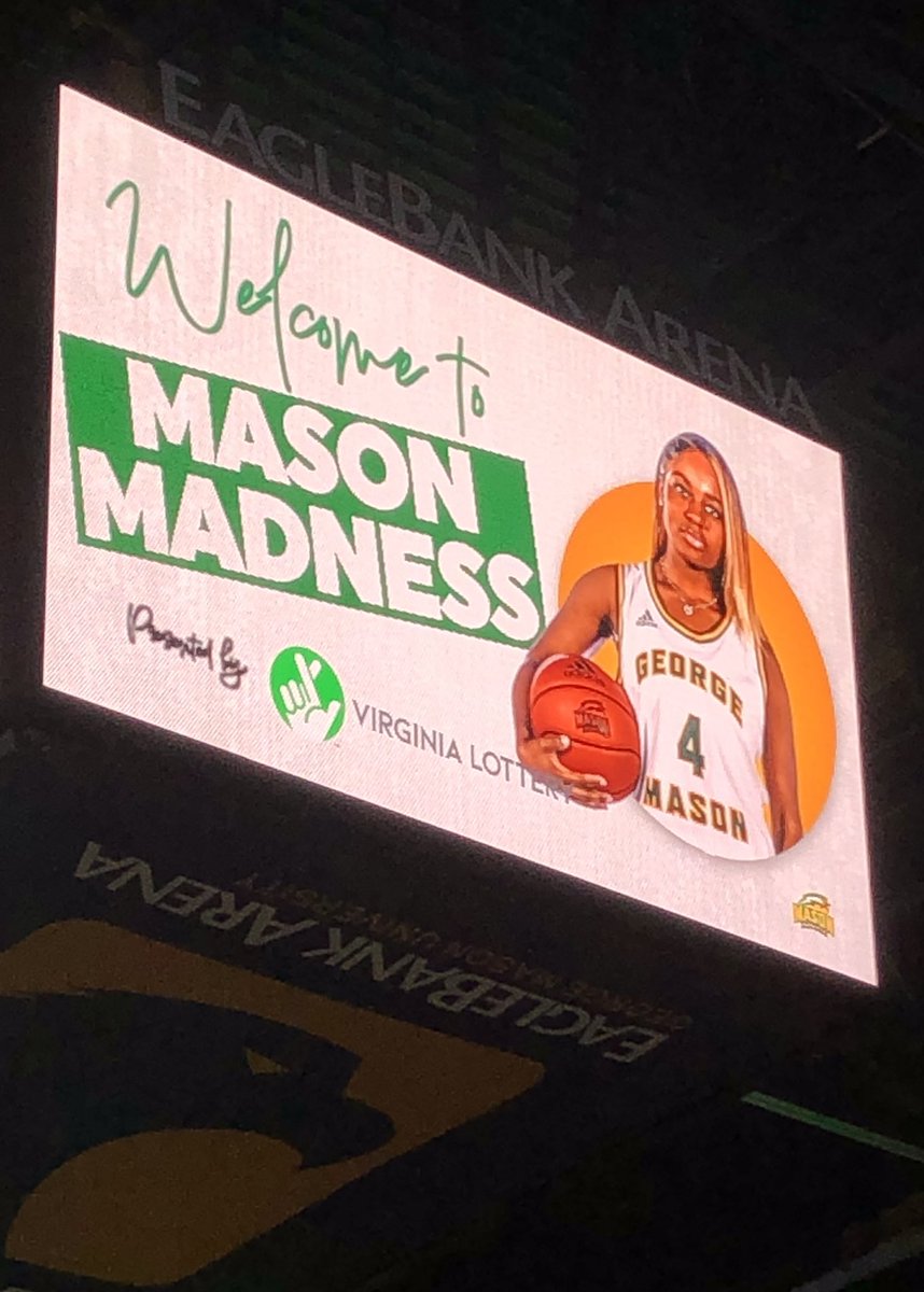 Hey #masonnation! Whatcha doin’ right now? Party in <a href="/eaglebankarena/">EagleBank Arena</a> starts in 5. 
<a href="/gmugreenmachine/">GMU Green Machine</a> <a href="/MasonAthletics/">George Mason Athletics</a> <a href="/MasonAlumni/">George Mason Alumni Association</a>