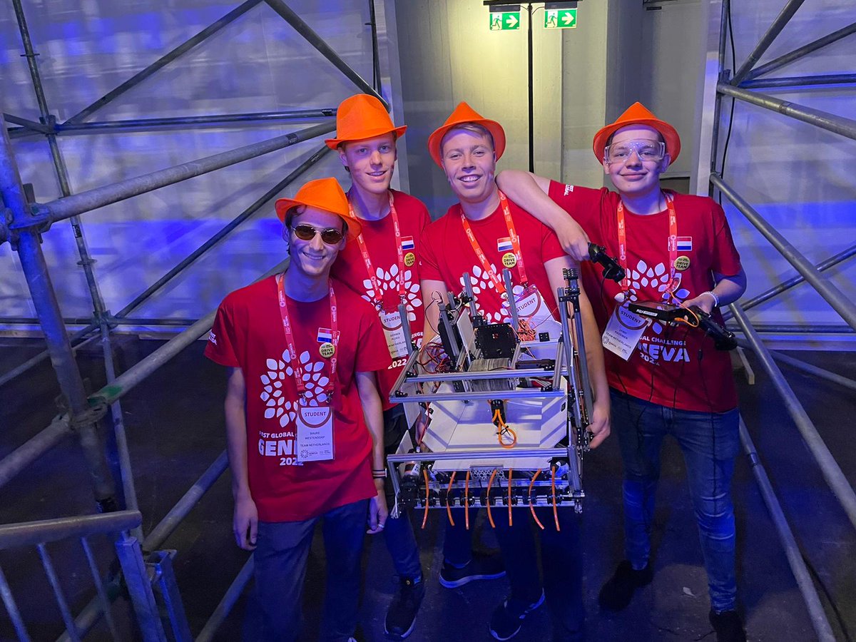 Competition Friday was a good day for team Netherlands at the FIRST Global Challenge #Team5412 #FGC2022Geneva