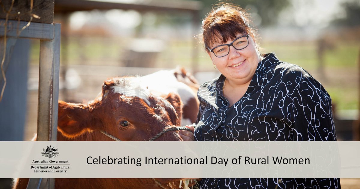 DAFFgov's tweet photo. Today is International Day of Rural Women! A day to celebrate the millions of rural women whose achievements and contributions create more resilient rural communities and a stronger agriculture sector. Women just like Sarah Parker. Read Sarah’s story: https://t.co/tfvAPjdjFS https://t.co/zIGneQnWkP