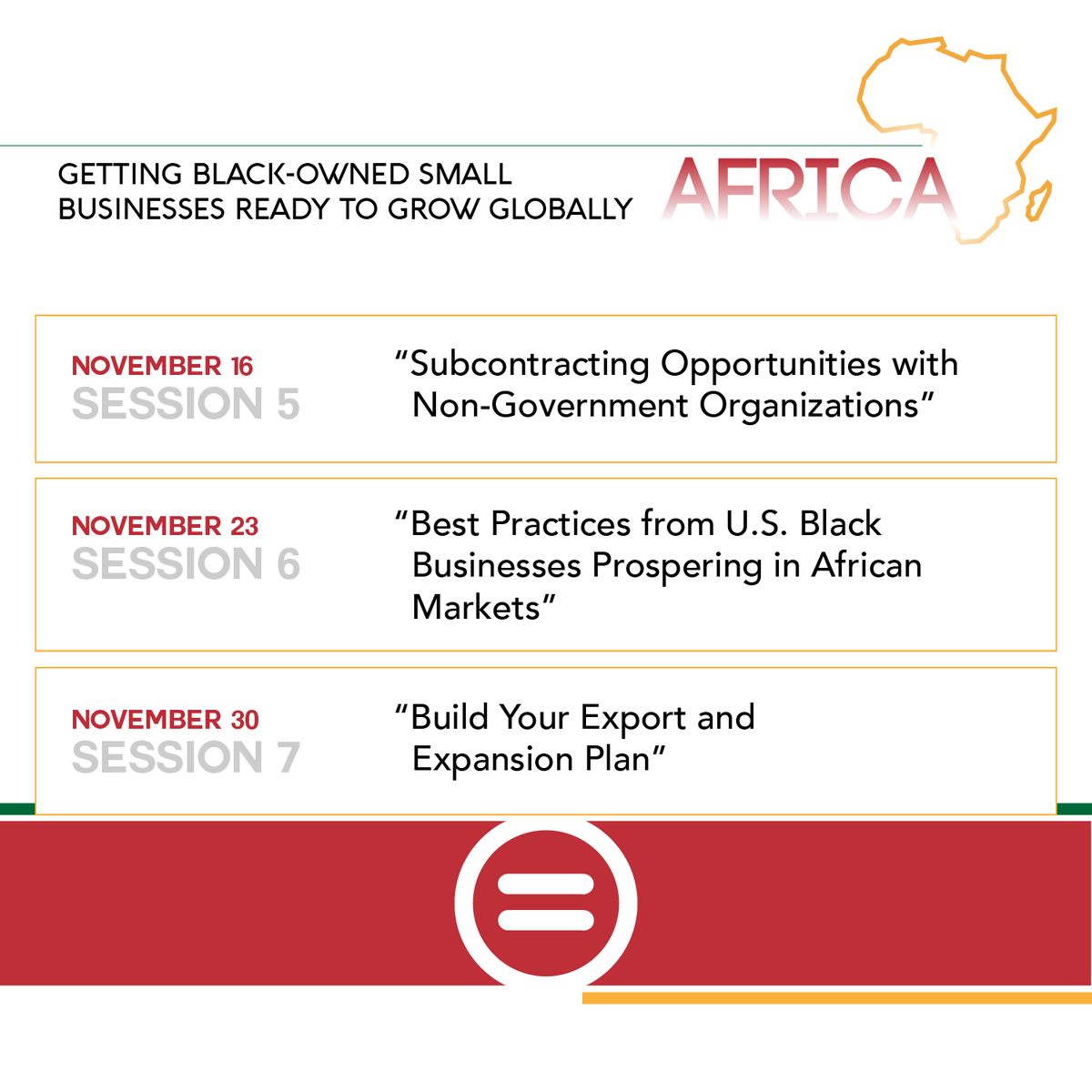 Diversify your business market, expand your customer base and increase your business growth by doing business in Africa.

Join our Africa Workshop Series at buff.ly/3CCI7zJ 
 
Let the Greater Washington Urban League help you grow globally!