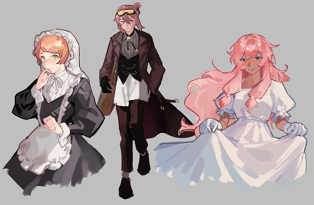 some arts for ppl in <a href="/gales_end/">Gale's End</a>!
<a href="/li83502728/">nice to meet you. i'm natasha, an underworld docto</a>, froggo, and <a href="/_fishstyx/">lok 🐟</a>'s kids respectively