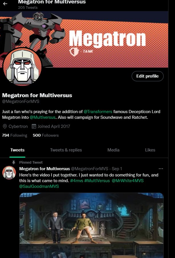 Megatron for Multiversus tweet media