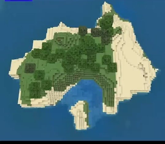 Minecra51942333's tweet photo. 【速報】オーストラリアにしか見えない島発見される
#Minecraft #マイクラ #珍シード https://t.co/EfKv4SYjDI