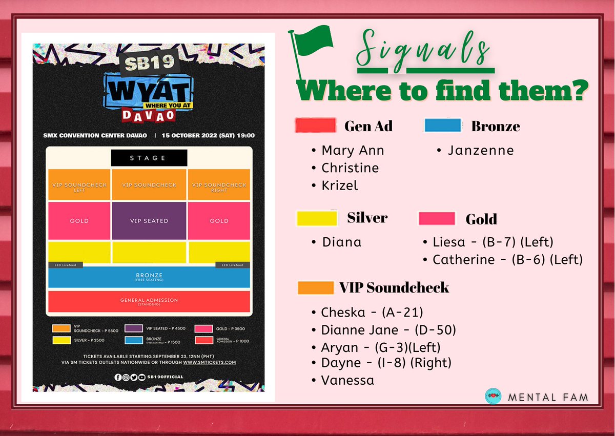 FamMental's tweet photo. WYAT TOUR CONCERT DAVAO Medic Team π
Where to find them?
Bookmark this to know the responders/signals nearest you.
For our Online Medic π¨π to easily identify tweets or posts kindly use the following hashtags
#MedicalTeamWYAT
#ATINTIONMEDIC
@SB19Official
#SB19 https://t.co/W4Y01BRCBr
