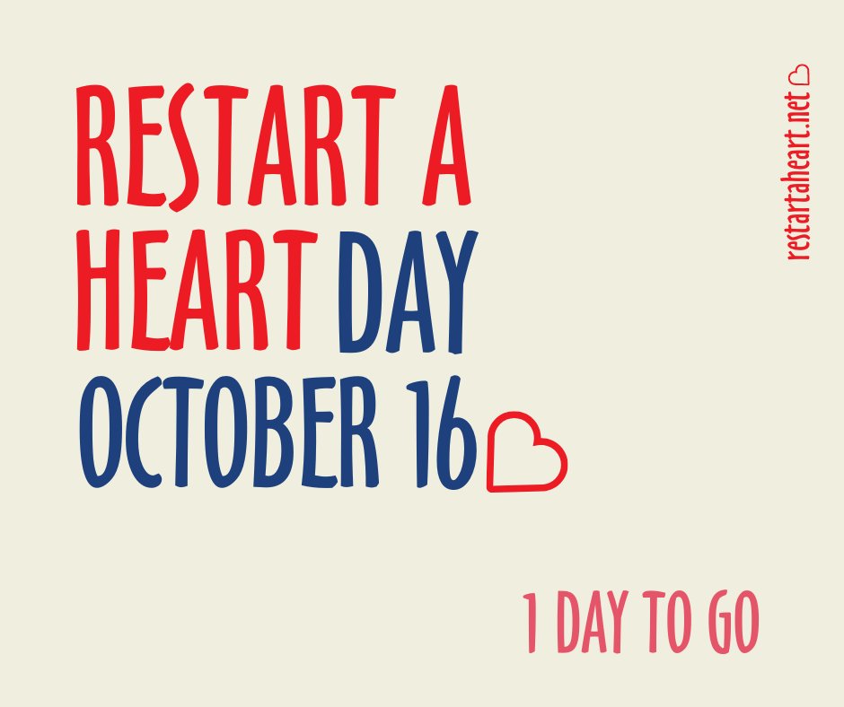 RestartHeartDay's tweet photo. Do you, your friends, colleagues, and family know how to help during a sudden cardiac arrest?
If the answer is 'no' then get educated & educate others on CALL PUSH SHOCK using our resources.
Visit https://t.co/KmThUkCtxZ
#RestartAHeart #CallPushShock #9for9challenge https://t.co/PUxHNZ4q96