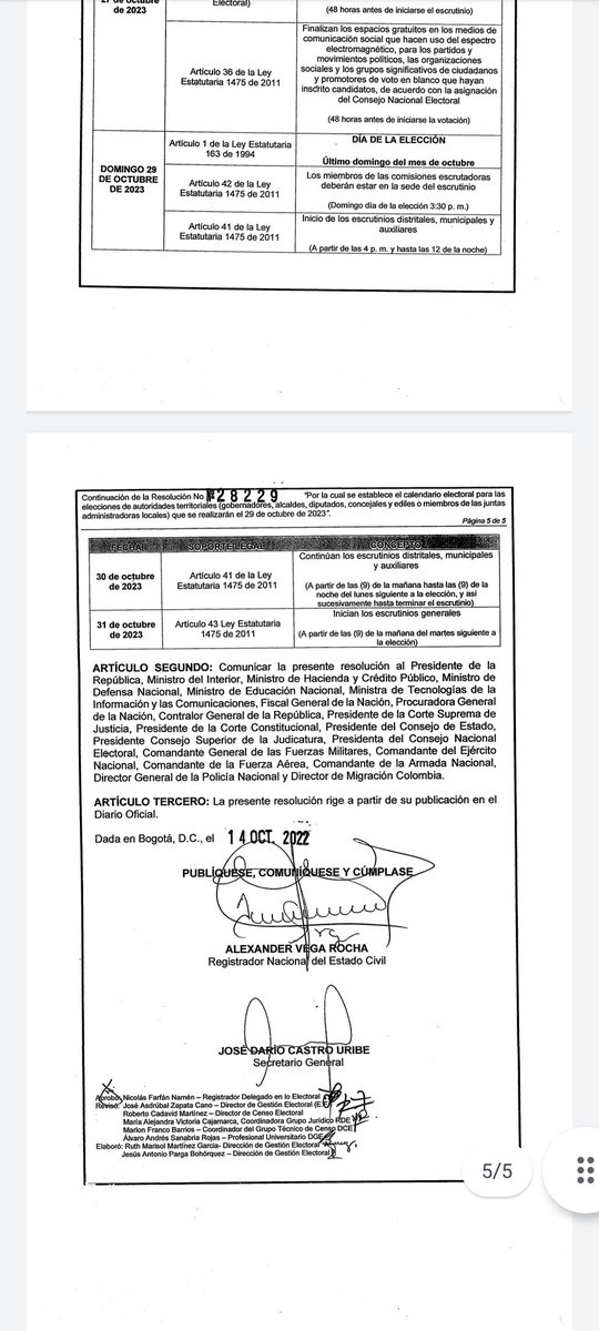 divulgajuridica's tweet photo. Registraduría expide el calendario electoral para las elecciones territoriales de 2023 https://t.co/nvF0k3WQnC