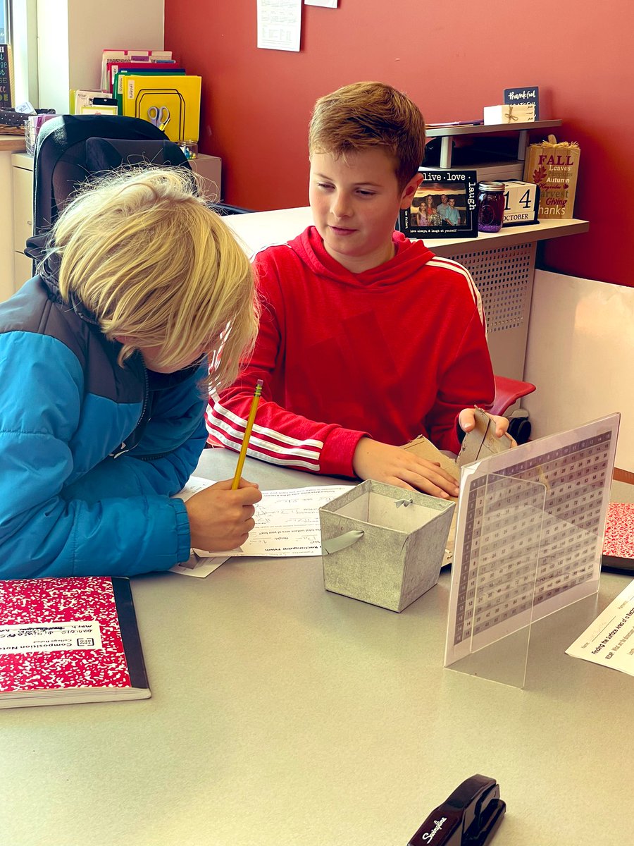 Falconet75's tweet photo. These math Wizards explored surface area by deconstructing boxes to determine the amount of cardboard used to make the box.  @NSMSliteracy6 @RyanWOHara https://t.co/b0IZZGOC8y