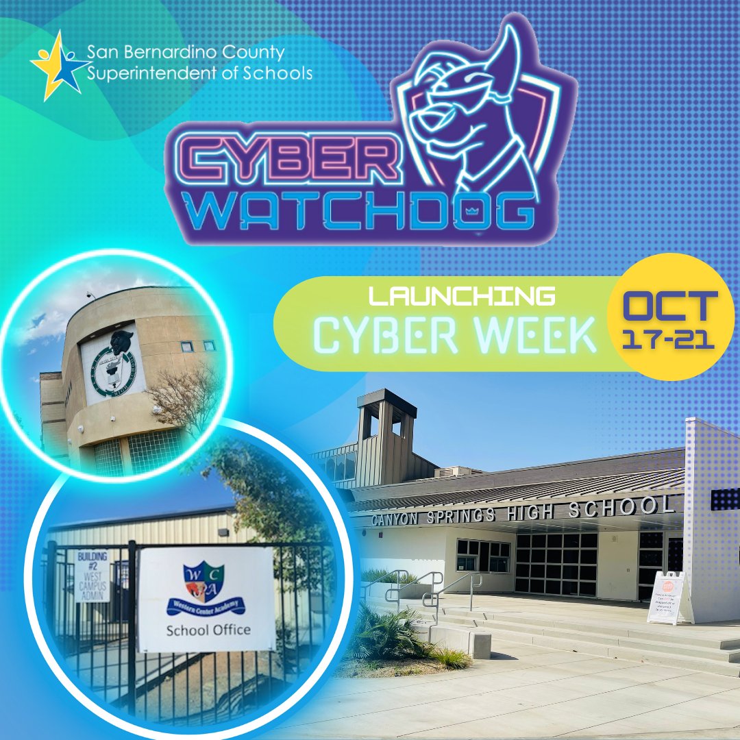SBC_Alliance's tweet photo. The #CyberWatchdog app has arrived to #inlandempire schools launching #Cyberweek22
@SBCountySchools @SBCo_Supt_Ted
@SB_CitySchools @ColtonJUSD @FontanaUnified @RedlandsUSD @RCOE @RialtoUSD
@CTEWorks
Watch trailer at https://t.co/mySrl2Z3K3
#STEM #TransformingLives #sbcss https://t.co/e0UCu9I85D