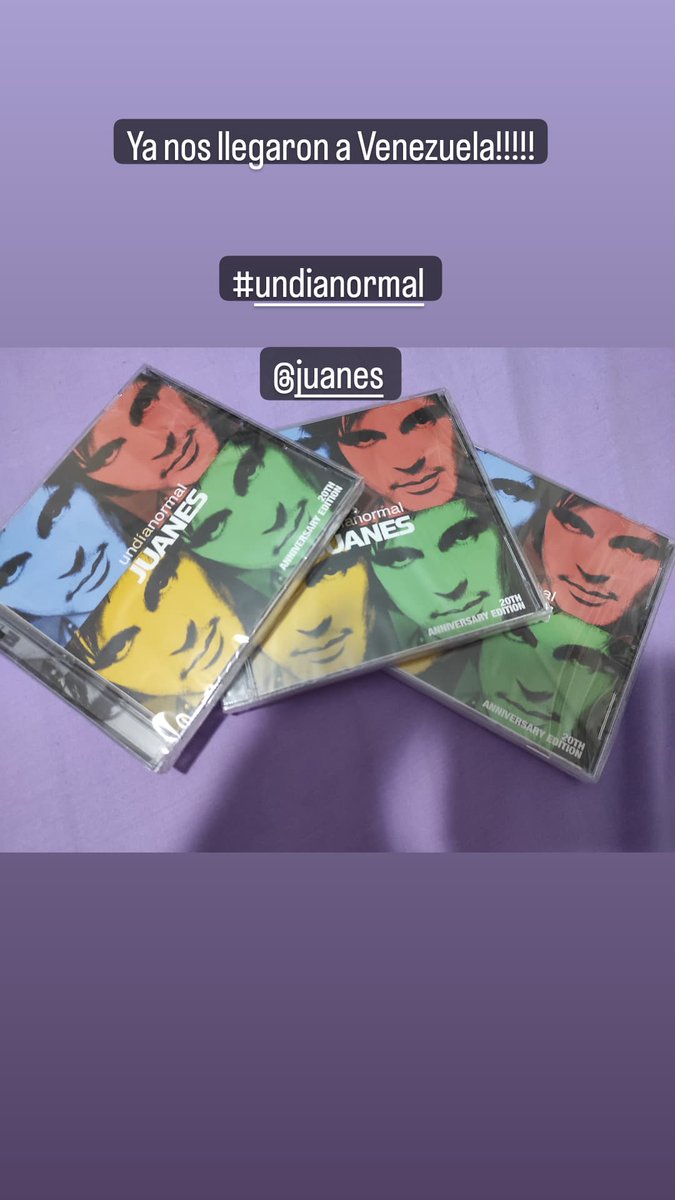 JuanesClubVzla's tweet photo. Ya nos llegaron, edición aniversario #UnDiaNormal aniversario!!!! @juanes . Interesados escribir a juanesfanclubvenezuela@gmail.com https://t.co/5FVEp2Cd45