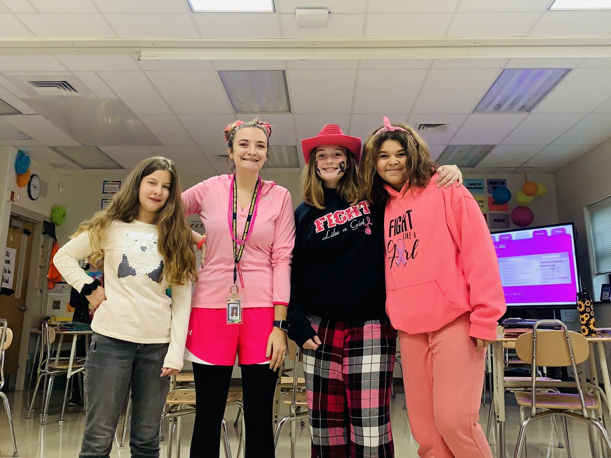 Pink Out Day! My homeroom girls understood the assignment! 💕