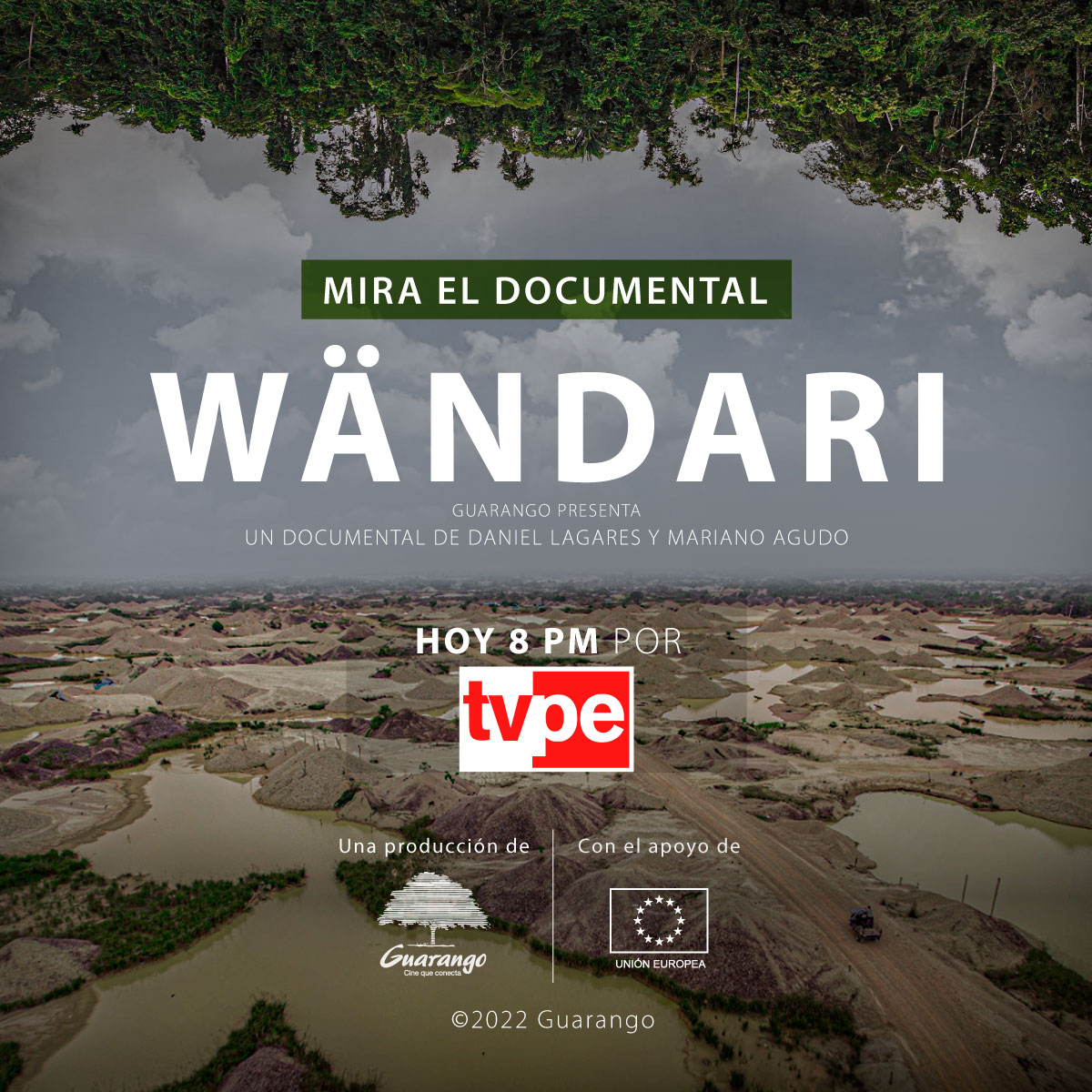 lamula's tweet photo. En la Amazonía, las comunidades nativas se debaten entre la minería y la defensa de su territorio. 
Mira el documental Wändari hoy a las 8:00 p.m. en TV Perú.  

#Wändari es una producción de @guarangofilms , con el apoyo de la #UniónEuropea en Perú https://t.co/TKQvG1klf6