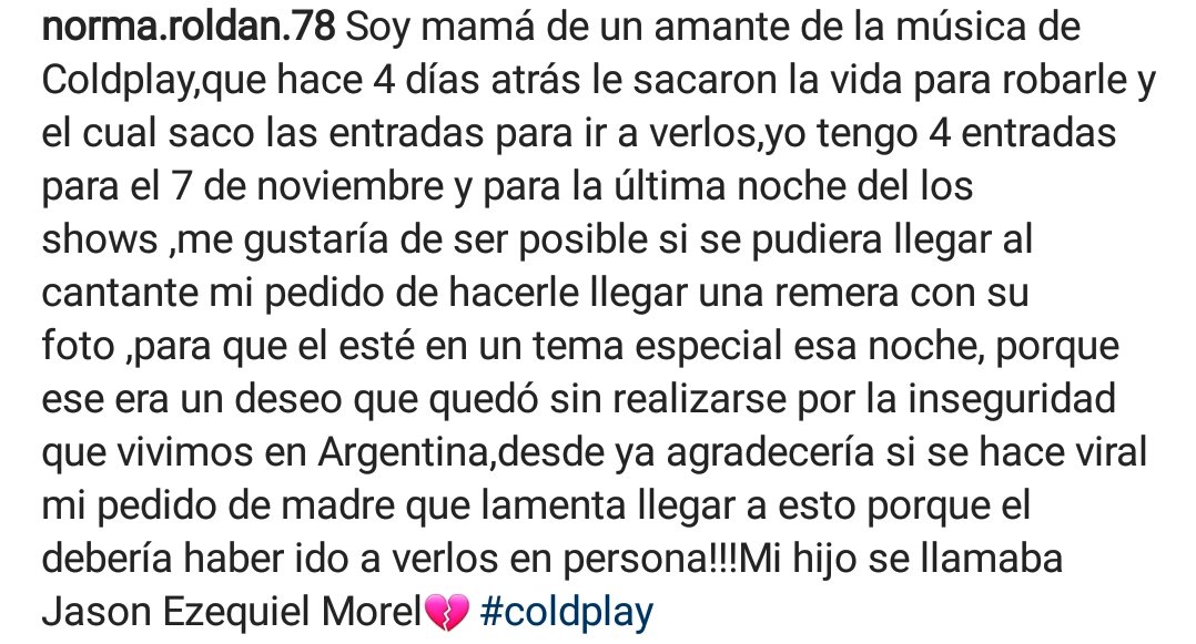 Norma95969767's tweet photo. Pedido por y para Jason Ezequiel Morel #coldplay @coldplay_es https://t.co/te7Lcbsges