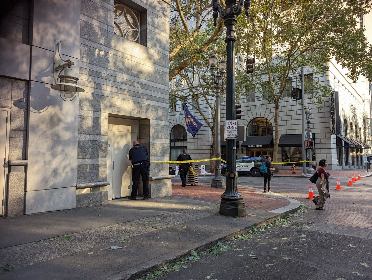 The block between 5th and 6th Aves and SW Taylor and Yamhill Sts is closed for the visit of <a href="/POTUS/">President Donald J. Trump</a>  President Joseph Biden Friday evening to #portland