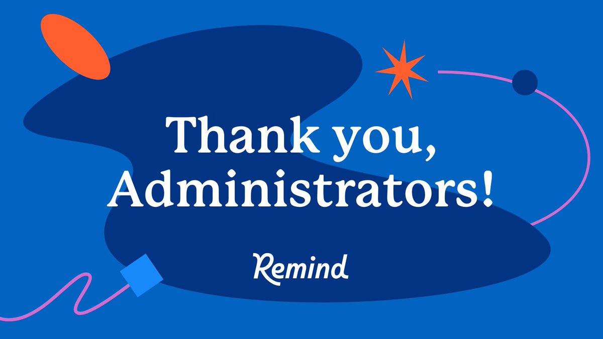RemindHQ's tweet photo. Administrators, thank you for EVERYTHING you do to keep your school community connected. 🤝
#SchoolAdministratorWeek #WeLeadEd https://t.co/PQmo8GtoD0
