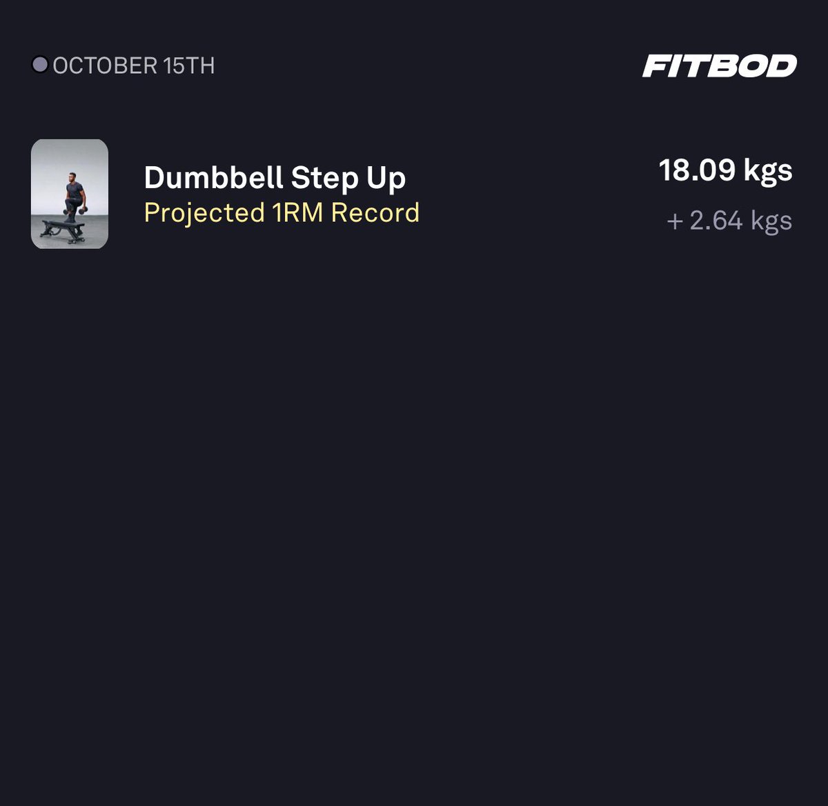 mslattery9's tweet photo. I just hit a new Personal Record with @fitbodapp! Try my workout at https://t.co/QwhEPXan0c https://t.co/ecQUsDvfL2
