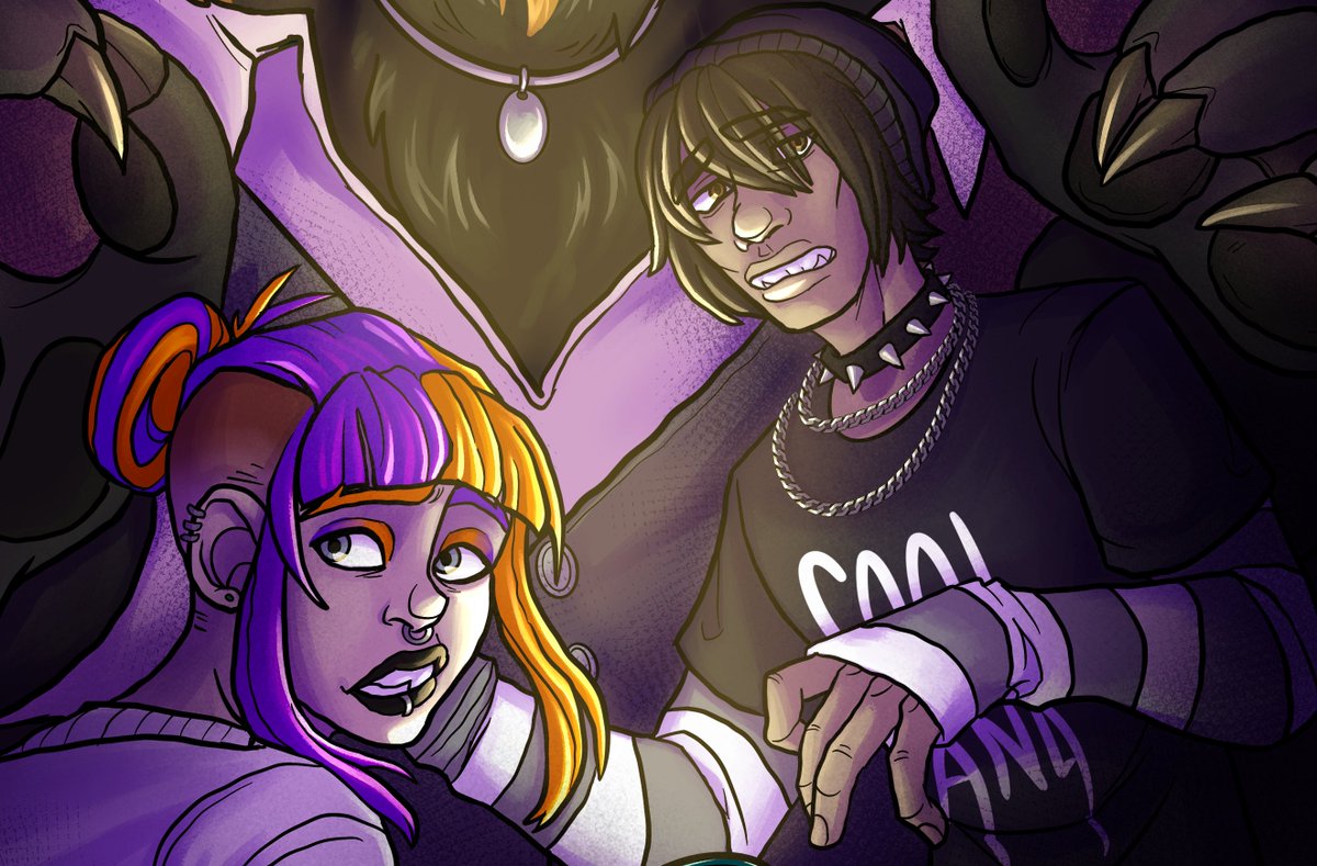 What's this? A cover? And sites you can read the comic at? 

Check out the cover for the first story, Not So Nefarious, in our anthology series, Foxdale Chronicles. #tapas #webtoon Links below! 🔽