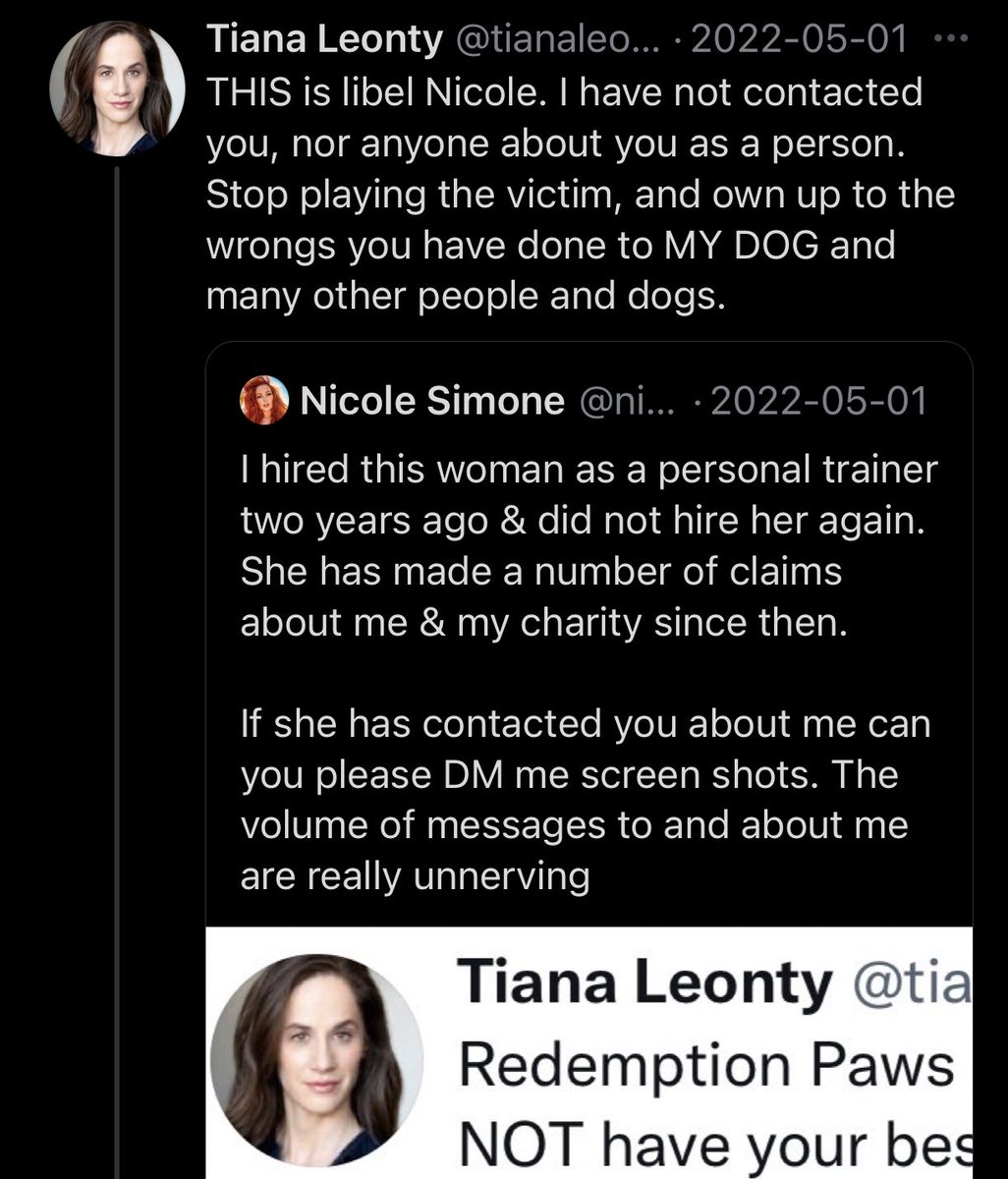 RedemptionFlaws's tweet photo. Or that time @tianaleonty and their business was defamed as a result of sharing their opinion of #RedemptionPaws publicly. https://t.co/zavxlWz9CT