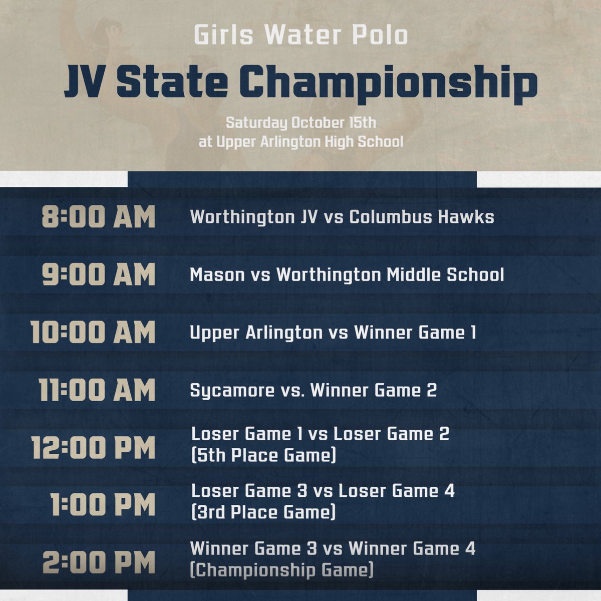 Olivia (@coach_olivia) on Twitter photo Hey <a href="/OhioWaterPolo/">OhioWaterPolo</a> — we have a full MIDDLE SCHOOL team competing at JV states tomorrow. These girls have worked hard along the high schoolers all season and are ready to show the state what they’ve got! <a href="/McCordMiddle/">McCord Middle School</a> <a href="/PerryMSWolves/">Perry Middle School</a> <a href="/KilbourneMiddle/">Kilbourne Middle</a> @WorthingwayMS <a href="/CardsPolo/">TW Girls Water Polo</a> Hey <a href="/OhioWaterPolo/">OhioWaterPolo</a> — we have a full MIDDLE SCHOOL team competing at JV states tomorrow. These girls have worked hard along the high schoolers all season and are ready to show the state what they’ve got! <a href="/McCordMiddle/">McCord Middle School</a> <a href="/PerryMSWolves/">Perry Middle School</a> <a href="/KilbourneMiddle/">Kilbourne Middle</a> @WorthingwayMS <a href="/CardsPolo/">TW Girls Water Polo</a>