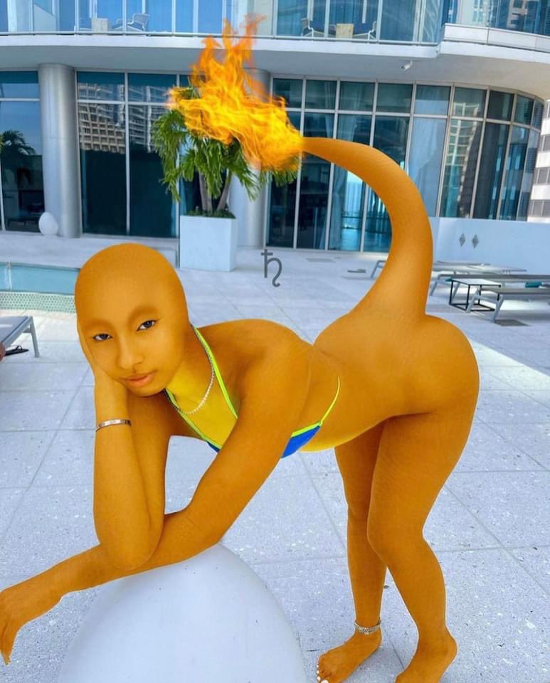 miliondollameat's tweet photo. i'm coming over, you better not be evolving yourself into a charizard 

her ass: https://t.co/2Htl0yk5LL