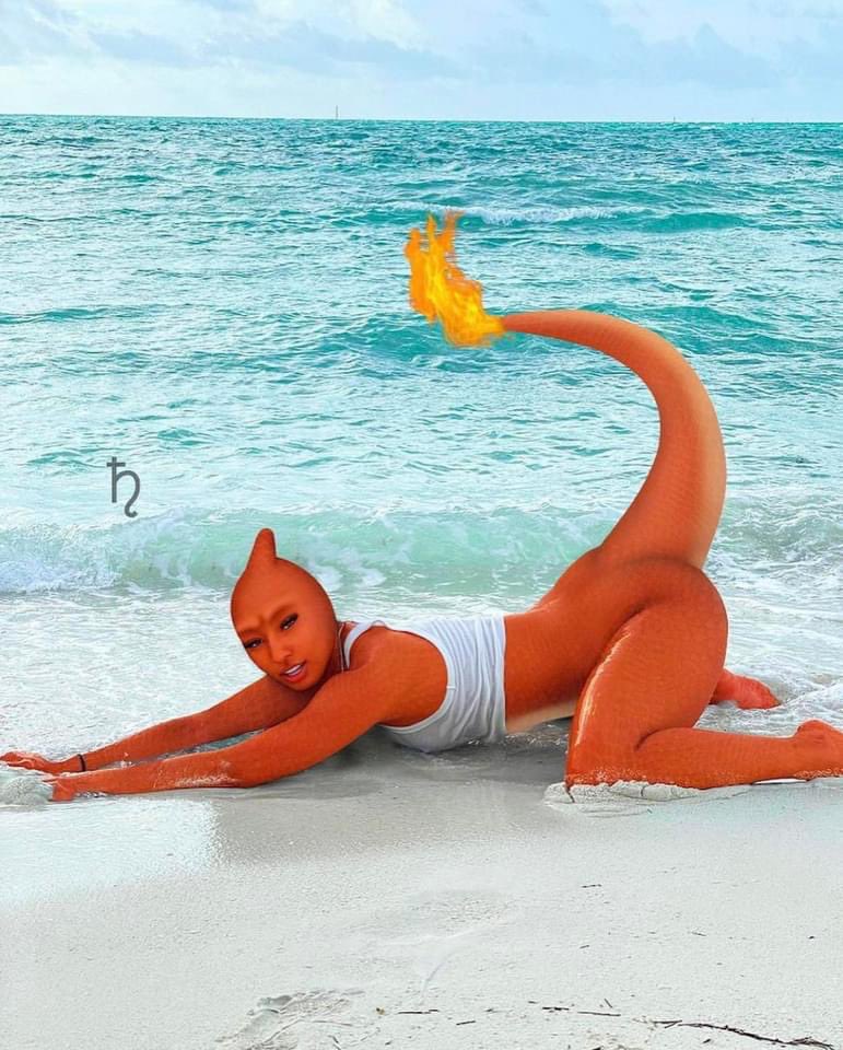 miliondollameat's tweet photo. i'm coming over, you better not be evolving yourself into a charizard 

her ass: https://t.co/2Htl0yk5LL