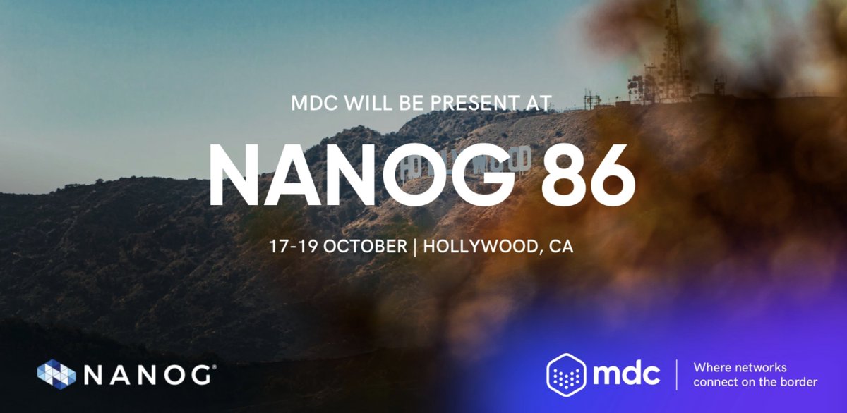 mdcdatacenters's tweet photo. Packing our bags for @nanog happening next week!
Look for @joelpacheco_ to connect and explore the new expansion plan for the MEX-IX.
#DoMexicoRight #MEXIX #telecom https://t.co/RjJlr0Tk9Y