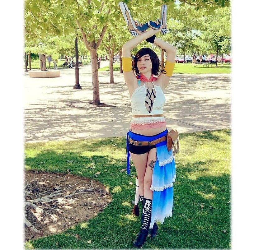 cosplaymandy's tweet photo. These photos of the Yuna Gunner outfit from FFX-2 cosplay my partner and I made as a commission are absolutely gorgeous! #cosplay #cosplayer #yunacosplay #yunacosplayer #finalfantasycosplayer #ffx2 #ffx2cosplay #ffx2yuna #yunagunner #yunagunnercosplay #gamecosplay #gamecosplayer https://t.co/RrA3aWzkI2