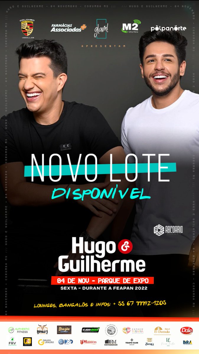 thiagor_corumba's tweet photo. Novo Lote disponível! Escolha o seu e garanta o seu lugar!
Vendas: Texa - Dale Sorvetes - Nosso Posto (BR MANIA)
Vem pro @hugoeguilherme
#04nov #parquedeexpo #feapan #oproximopasso #nopelo #sertanejo #show #Muitomaisdoqueshow #abcdario #corumba #bolivia #ms #brasil #novolote https://t.co/lPEiScSr92