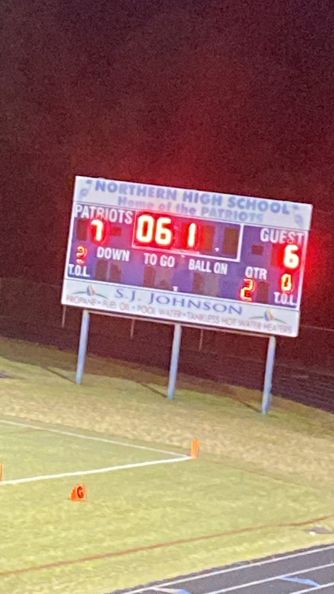 CSNorthernHigh's tweet photo. HTown on the Northern 4, pass picked off and return to the HTown 25 yard. Northern scores passing TD. Stunning turn of events!!! https://t.co/UiWmhjsvBh