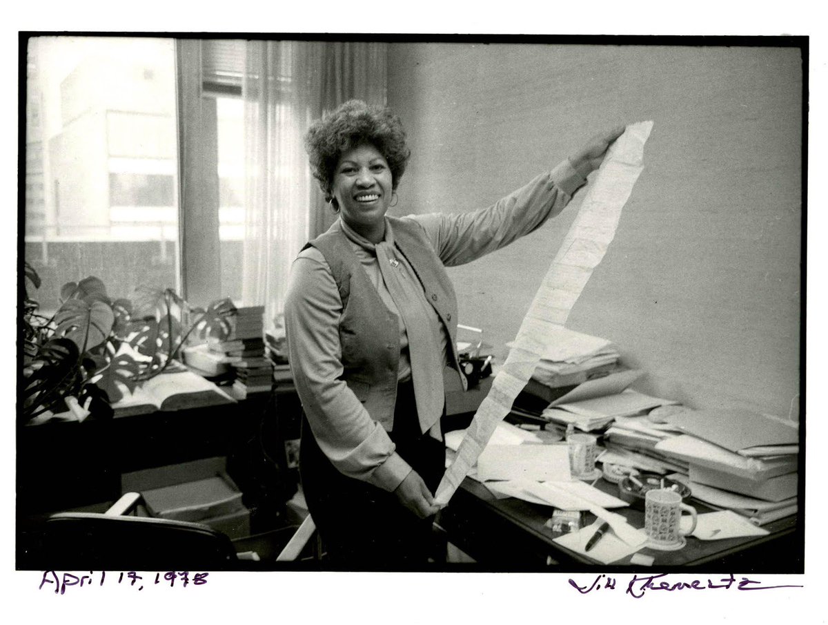 Toni Morrison in her office at Random House, April 14, 1978.