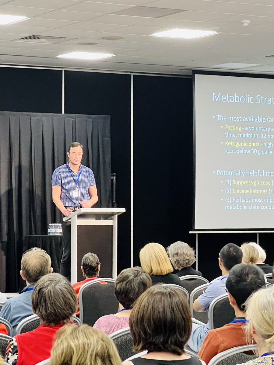 lowcarb_aus's tweet photo. Dr Matt Phillips “Metabolic Strategies in Healthcare: A New Era”. Fascinating clinical trials showing very impressive results for patients with cancer. 
#LowCarbGC https://t.co/mz2D1aoBNh