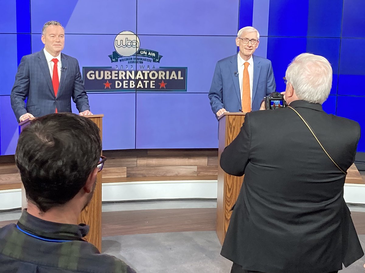 Covering the debate in the WI governor’s race. Final preps now.