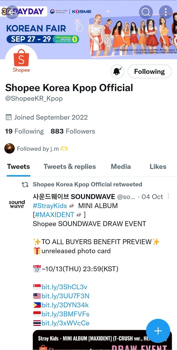 OT7hobiii's tweet photo. @ShopeePH @ShopeeKR_Kpop @KpopmerchShopee TXT IN SHOPEE https://t.co/OEDZZnwB2X
