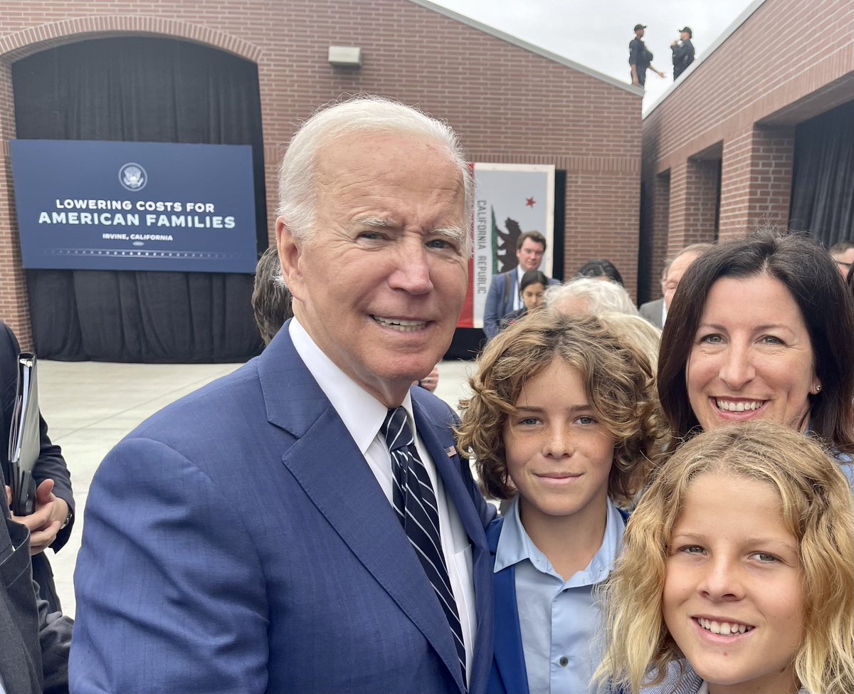 It was such an honor to meet President Joe Biden and welcome him to #Irvine. @POTUS discussed the Inflation Reduction Act and efforts to bring relief to the American Middle Class.
