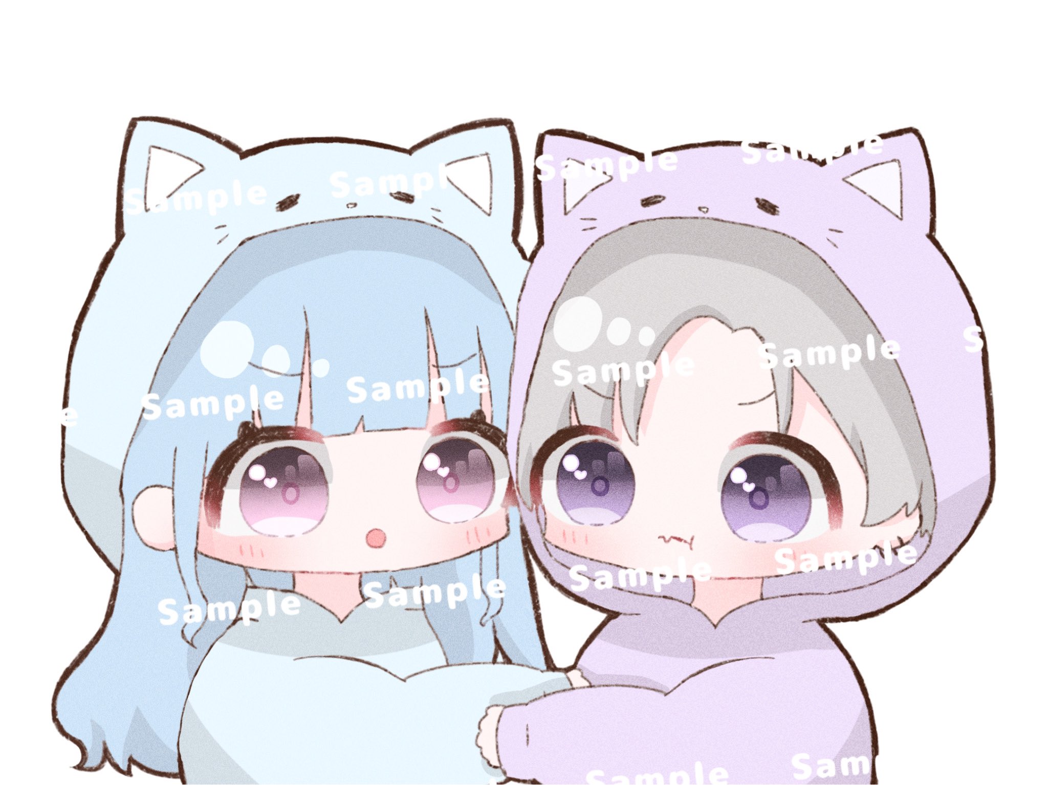 アイコン オーダー ミニキャラ 夢絵 ペア画 イラスト SNSアイコン