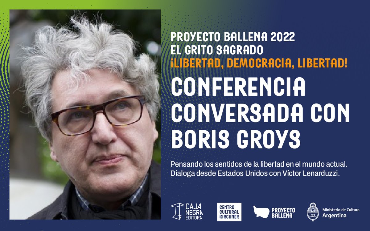 “La liberación es más importante que la libertad, porque la liberación implica una acción… y el arte es ese terreno donde la liberación ocurre”.
Boris Groys desde el Kirchner en el marco de #ProyectoBallena: #Libertad y #Democracia

Mirá la charla entera:
youtube.com/watch?v=ivHgnr…