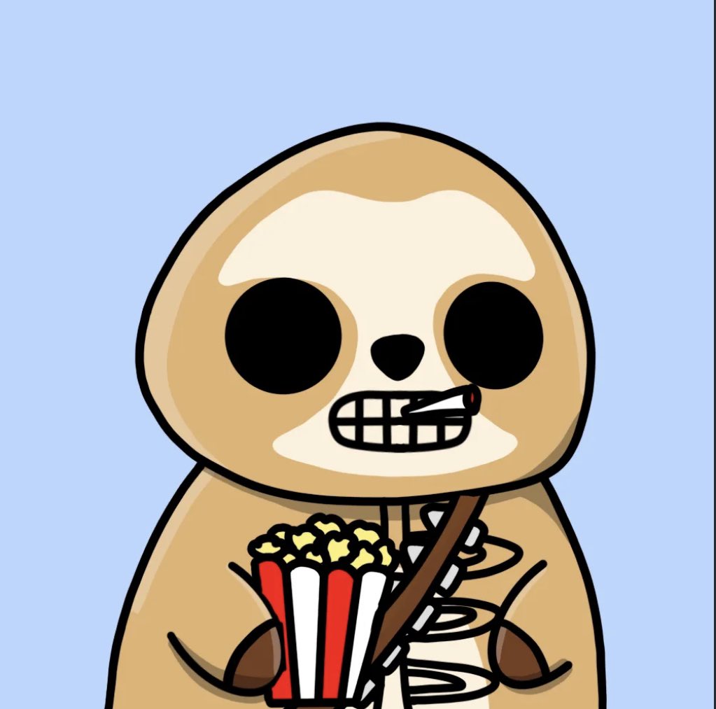 It’s been so long dear frens… but I still have love for y’all… #slothfamforlife Finally got my skeleton. Thank goodness for #paperhands <a href="/nft_luckysloths/">Slothiez | Lucky Sloths NFT</a> 🦥❤️🦥