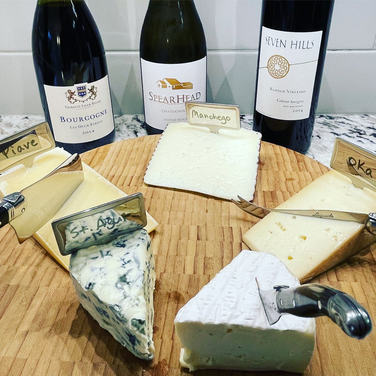 We had tickets for a wine and cheese event tonight, but it was cancelled. So we made our own. The wines are all winners. Can’t wait to try the cheese!

#foodandwine #instawine #burgundy #bcwine #washingtonwine #yyc