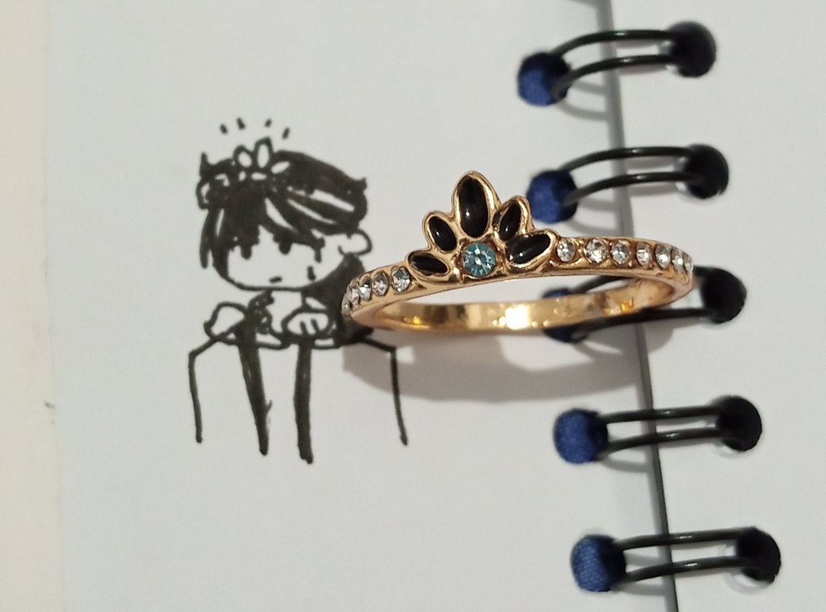 WeirdJean's tweet photo. Ay, We Got a New Ring! I Use it On Our Persona, It turns Out it's Too Big For Us so It Became a Crown for Us (The Gold One is The Real Ring) https://t.co/CZK4qjKopN