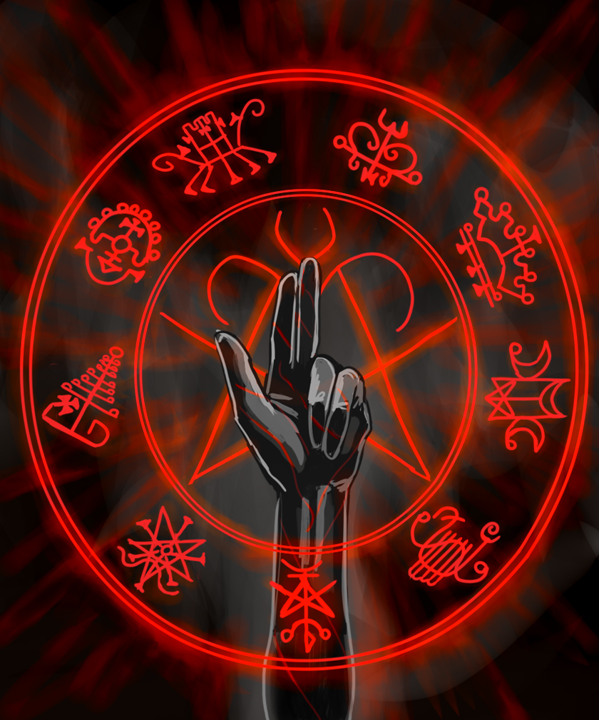 Ten seals to represent the ten faces of Satan. Some of these are based on real seals, like the Astaroth one.