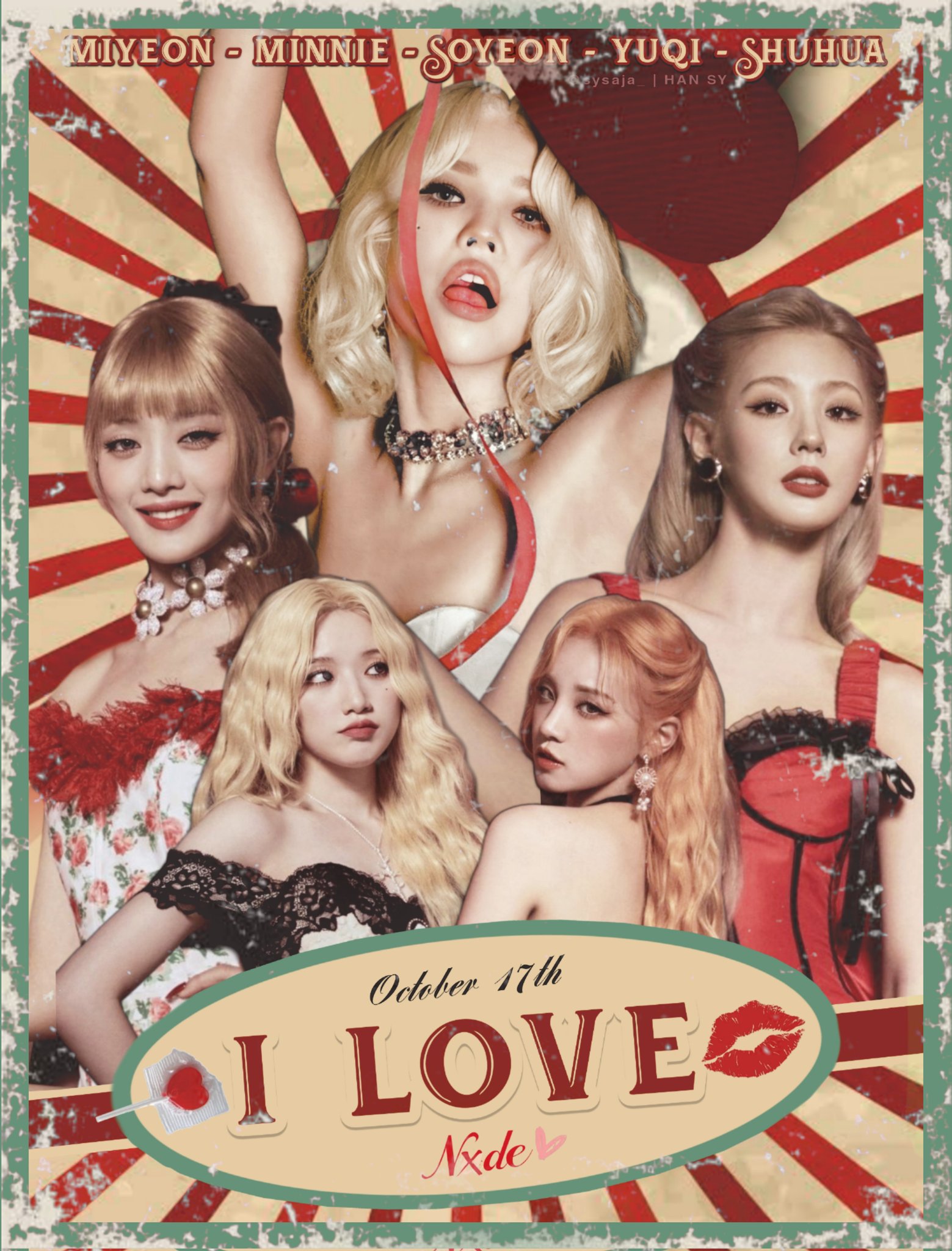 (G)I-DLE gidle I LOVE 3形態セット 新品未開封 ポスター 10月18日(火)オフライン発売5th Mini Album『I love』 NEVERLAND