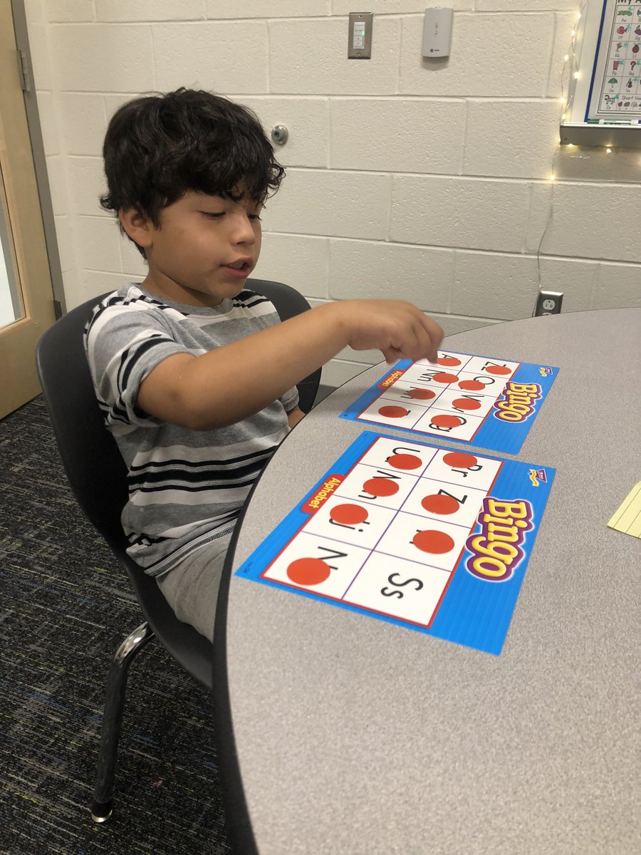 This kid was a ROCKSTAR this week and earned Bingo with Mrs. Mirabella! What a great review of letters and sounds, while having a blast!  <a href="/HovatterES/">Hovatter Elementary</a> #ELs