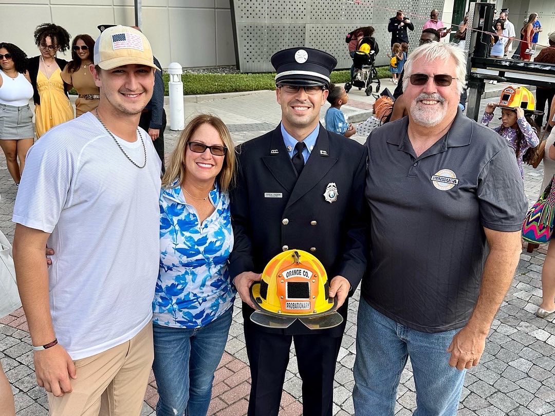 cartchick7's tweet photo. There are no words to describe how so very proud of you we are. We celebrate you today on your amazing journey and pray over you as you start a new one as an OC firefighter. We love you Drew Peden❤️🚒 https://t.co/VliA6HCFeQ