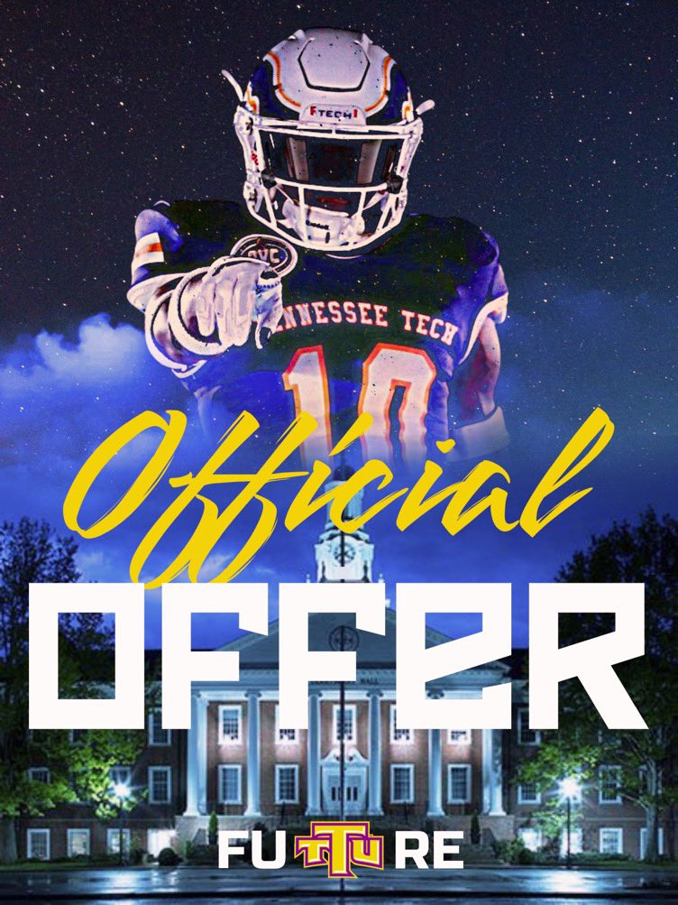 GeorgeSimsV's tweet photo. Im extremely blessed to receive a offer from the university of Tennessee Tech💜🤍 @WideOutWhisperr https://t.co/YuRn94jplS