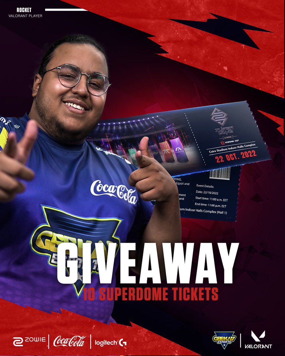 RockeTVLR's tweet photo. 🔴GIVEAWAY TIME🔴
10 SUPERDOME TICKETS to meet GK TEAM😎

ALL YOU HAVE TO DO :
FOLLOW @Geekay_Esports 
Follow @RockeTVLR 
RETWEET 
TAG 3 of your friends 

Winner will be announced on OCTOBER 16👀 https://t.co/H3Wy537Mv2