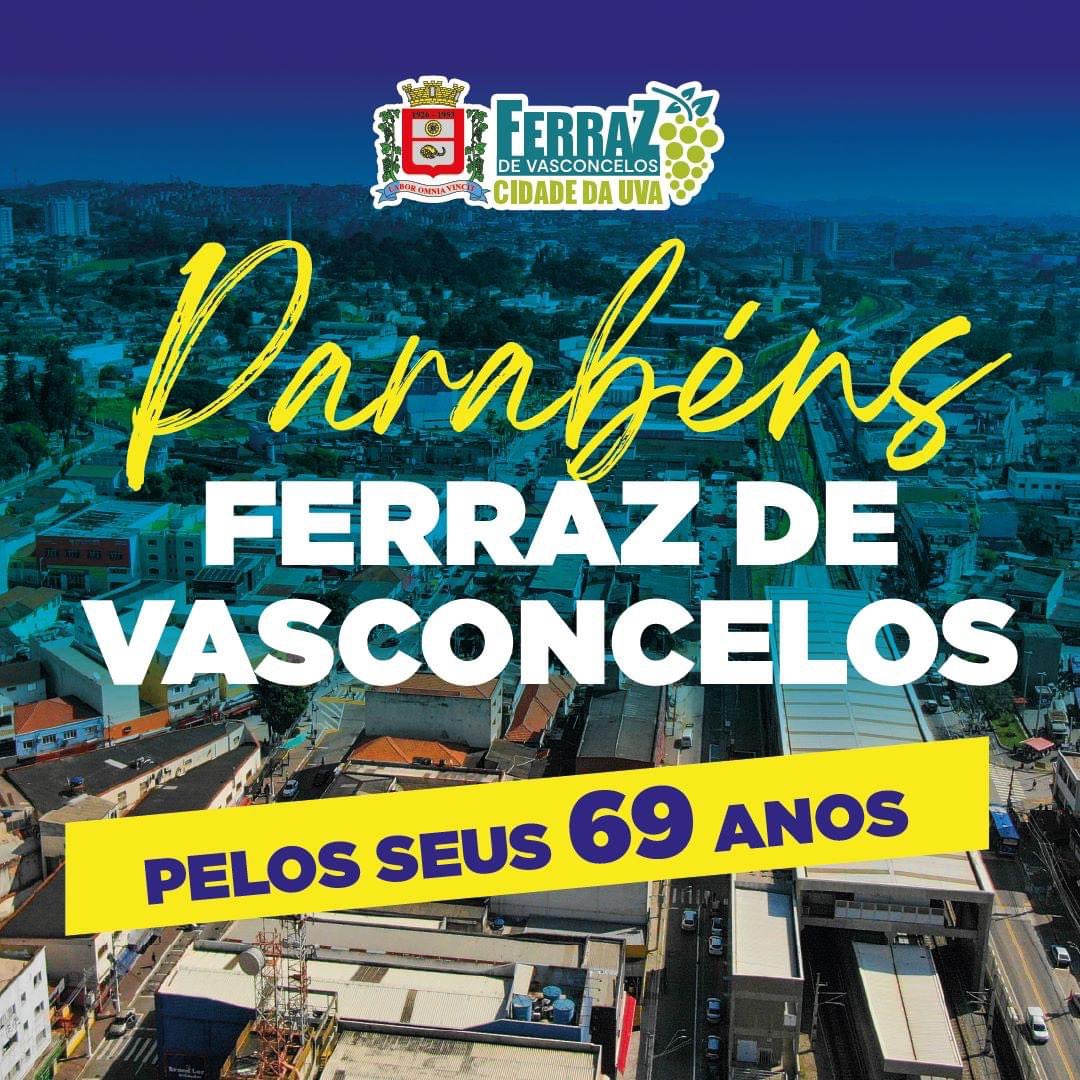 cidadedeferraz's tweet photo. 🍇 PARABÉNS, FERRAZ DE VASCONCELOS PELOS SEUS 69 ANOS! 🍇
🍇A Cidade da Uva celebra a emancipação político-administrativa do município que tem uma história de desenvolvimento, luta e amor ao seu povo!
#PrefeituraDeFerraz
#PMFV
#SecomFV
#Ferraz69anos https://t.co/oHbBV5u64N